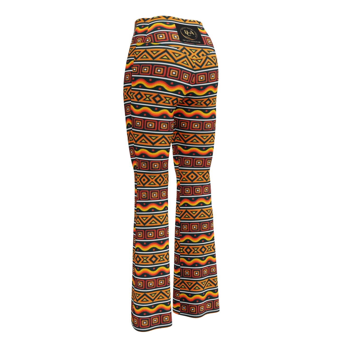 African Print Figure Enhancing Flare Leggings