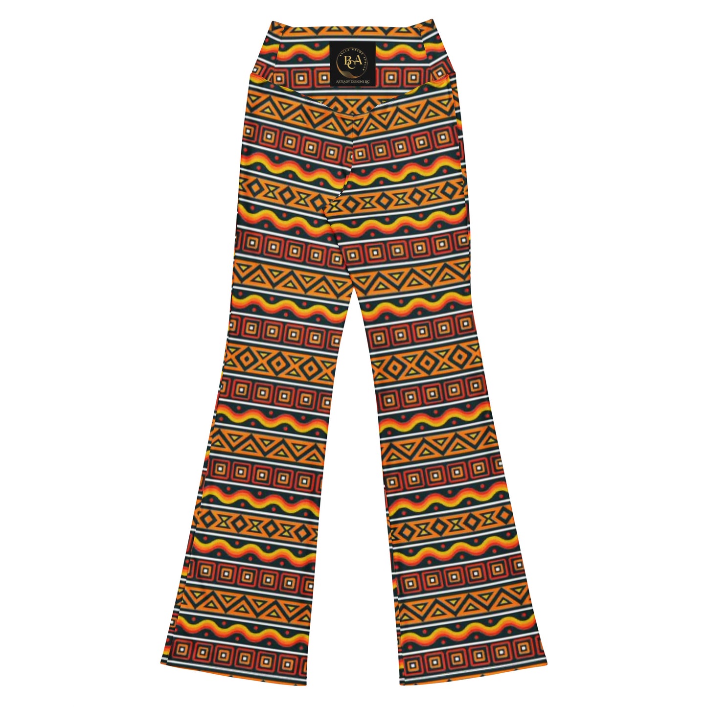 African Print Figure Enhancing Flare Leggings