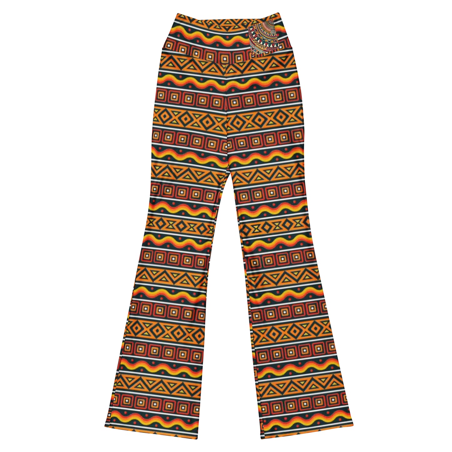 African Print Figure Enhancing Flare Leggings