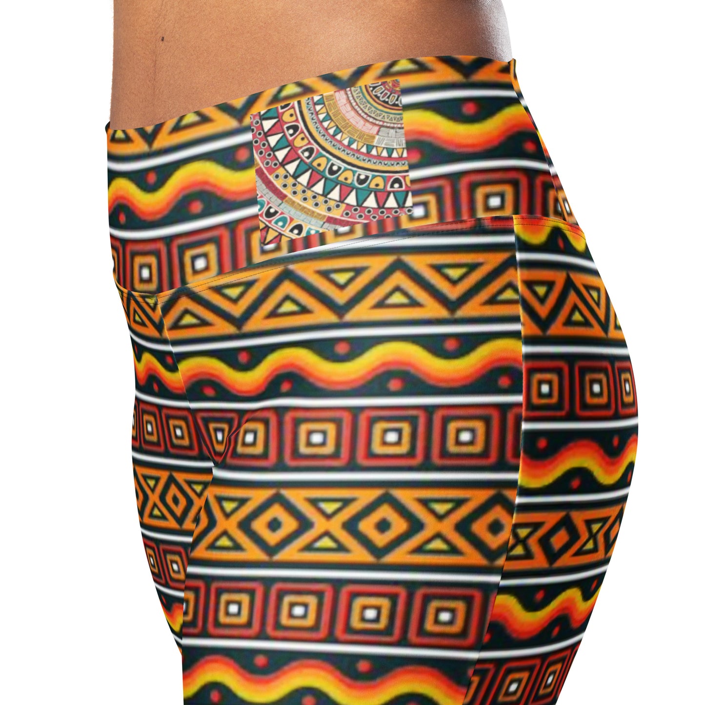 African Print Figure Enhancing Flare Leggings