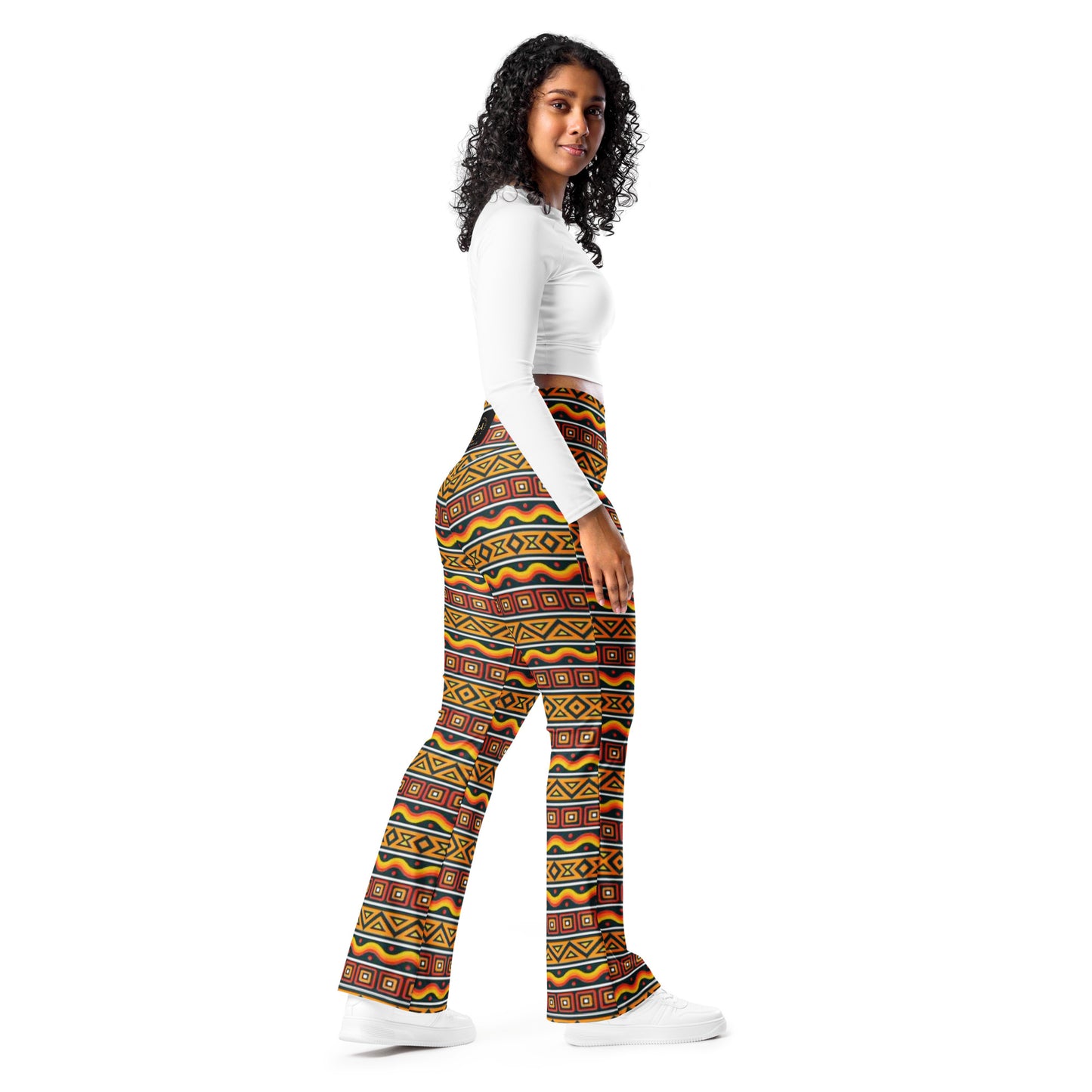 African Print Flare leggings