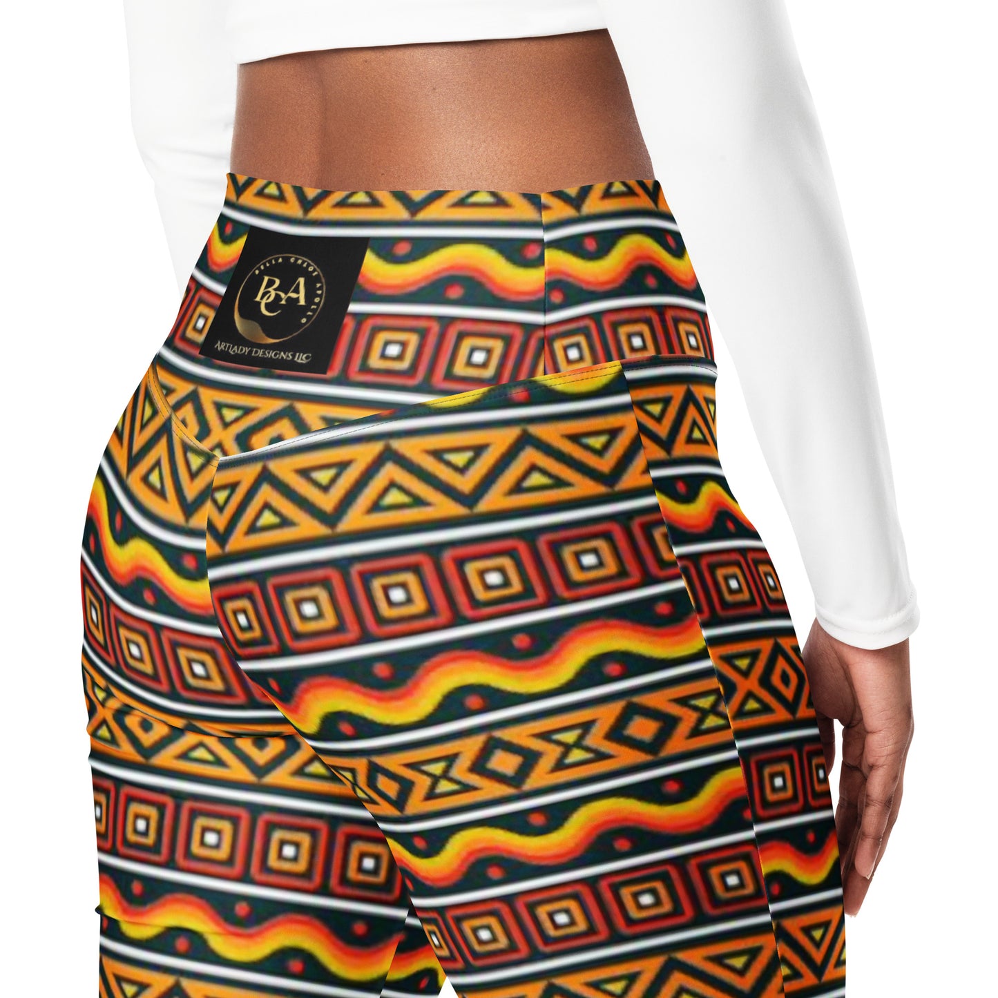 African Print Flare leggings