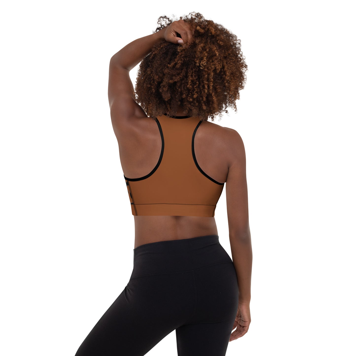 Nudes & Tats Padded Sports Bra, Brown/Black/ other colors available