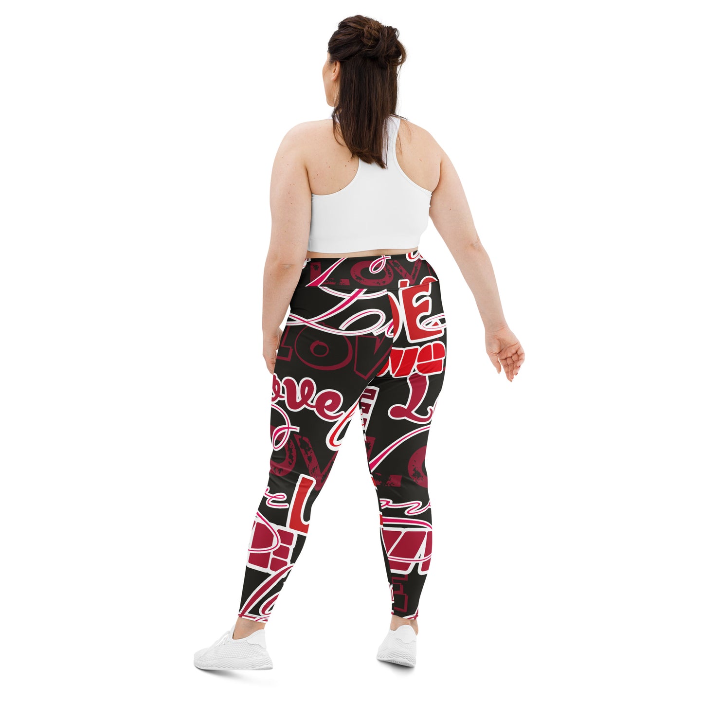 Plus Size Leggings 2XL-6XL BLACK/RED