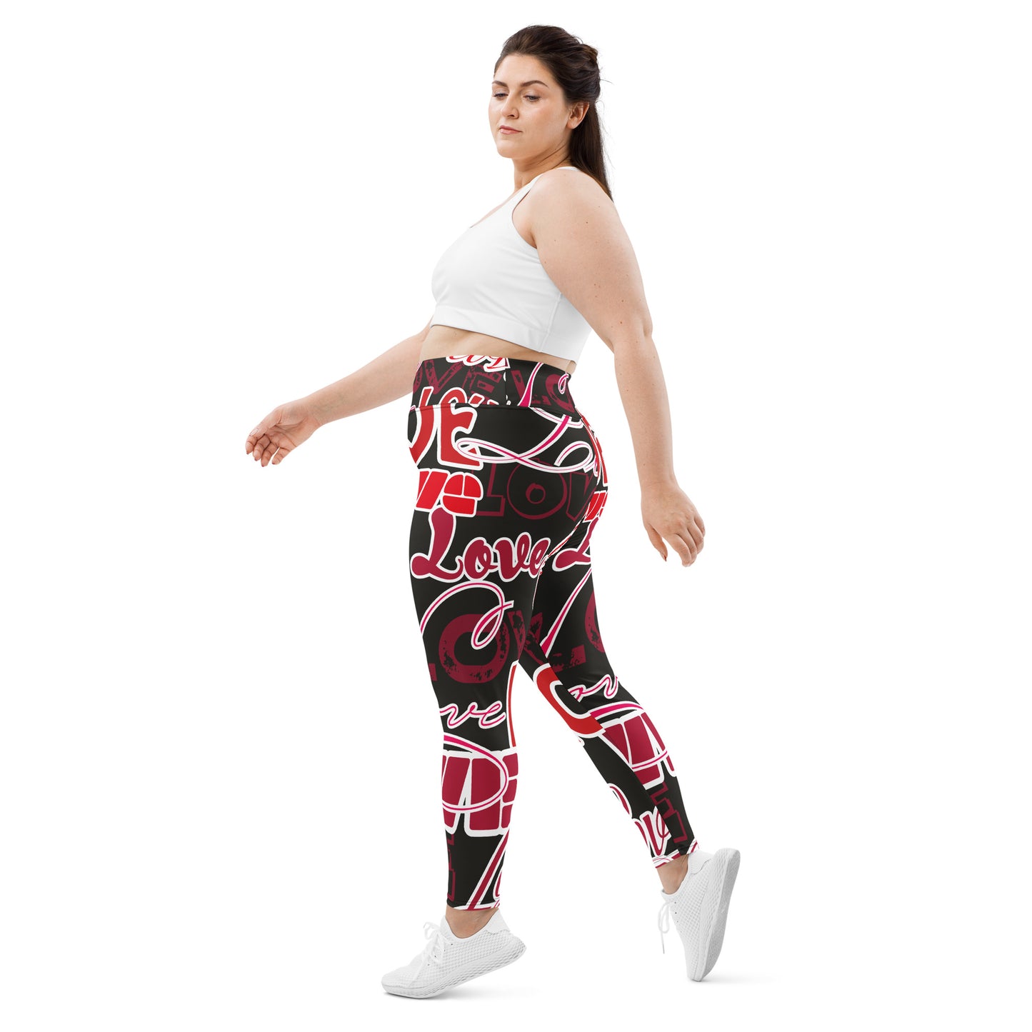 Plus Size Leggings 2XL-6XL BLACK/RED