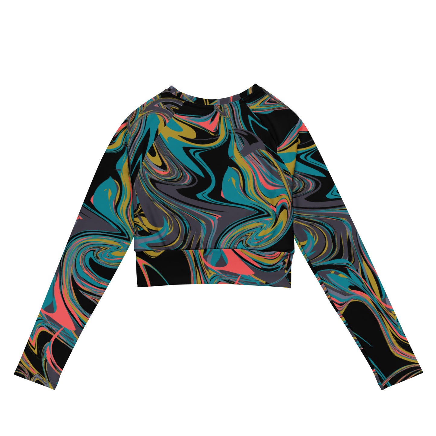 Recycled long-sleeve crop top