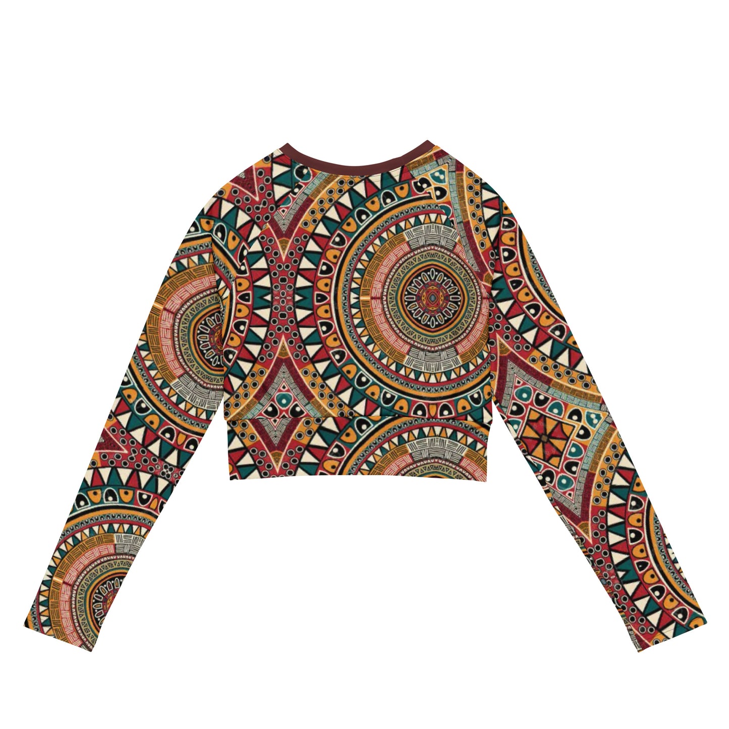 African Print Mix and Match  long-sleeve crop top