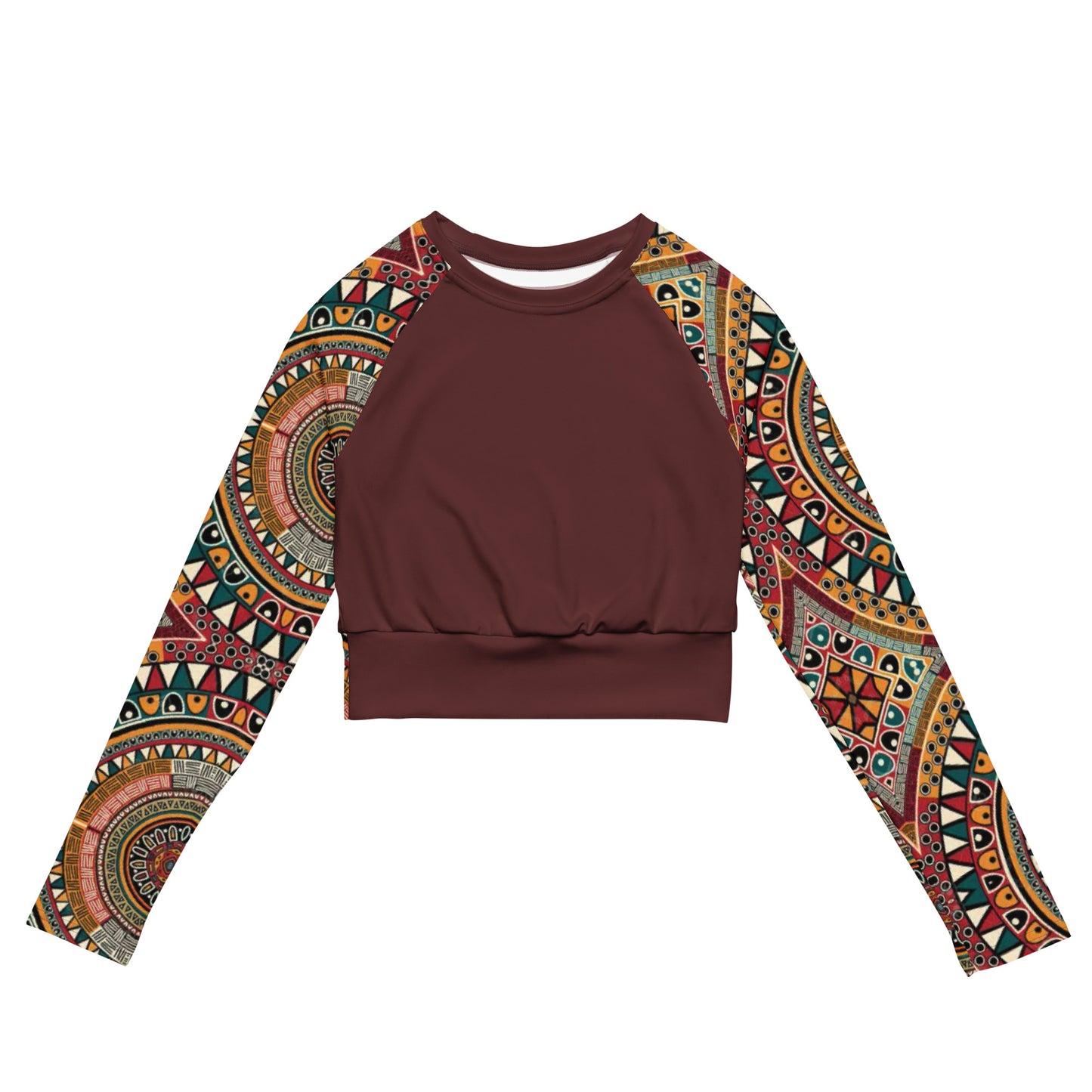 African Print Mix and Match  long-sleeve crop top