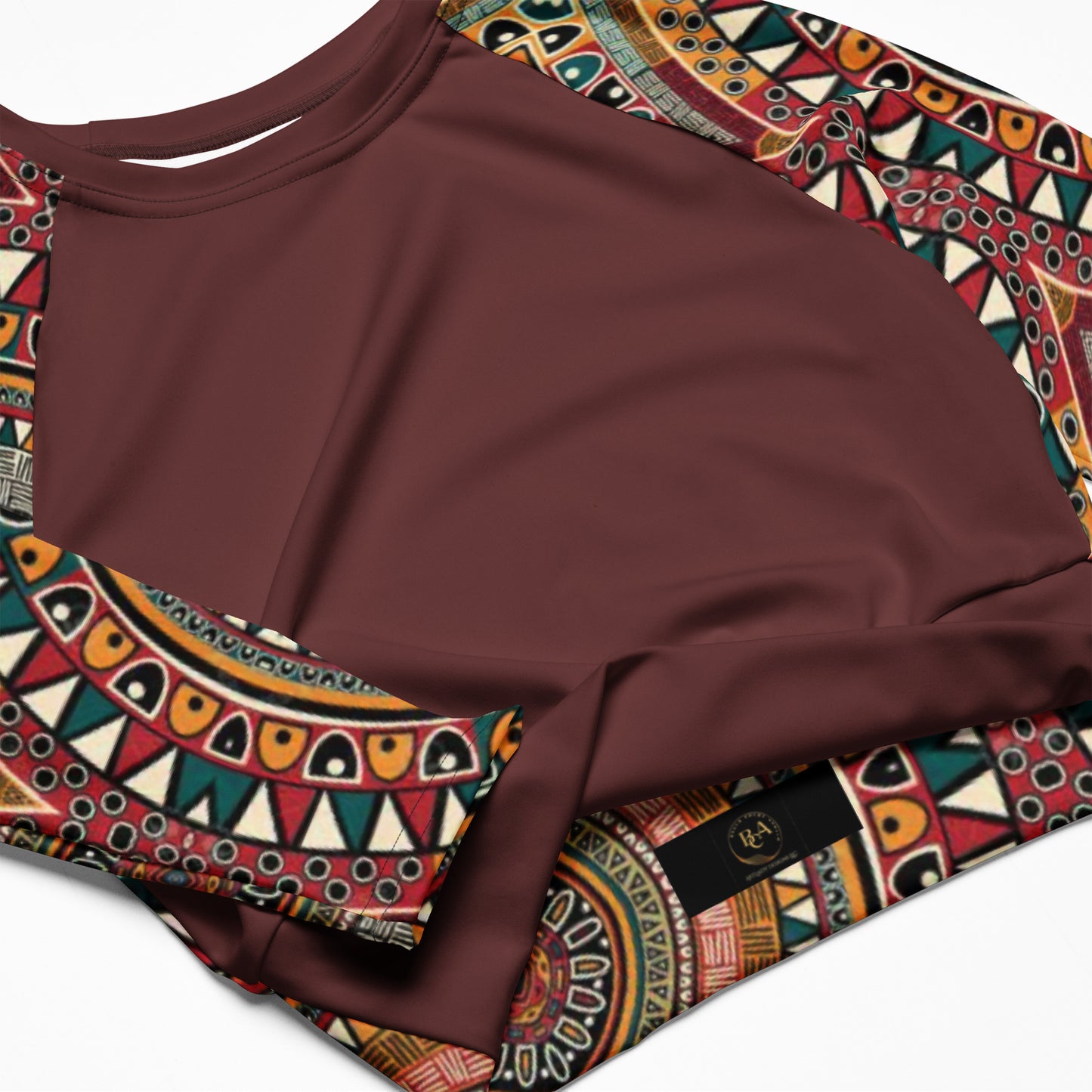 African Print Mix and Match  long-sleeve crop top