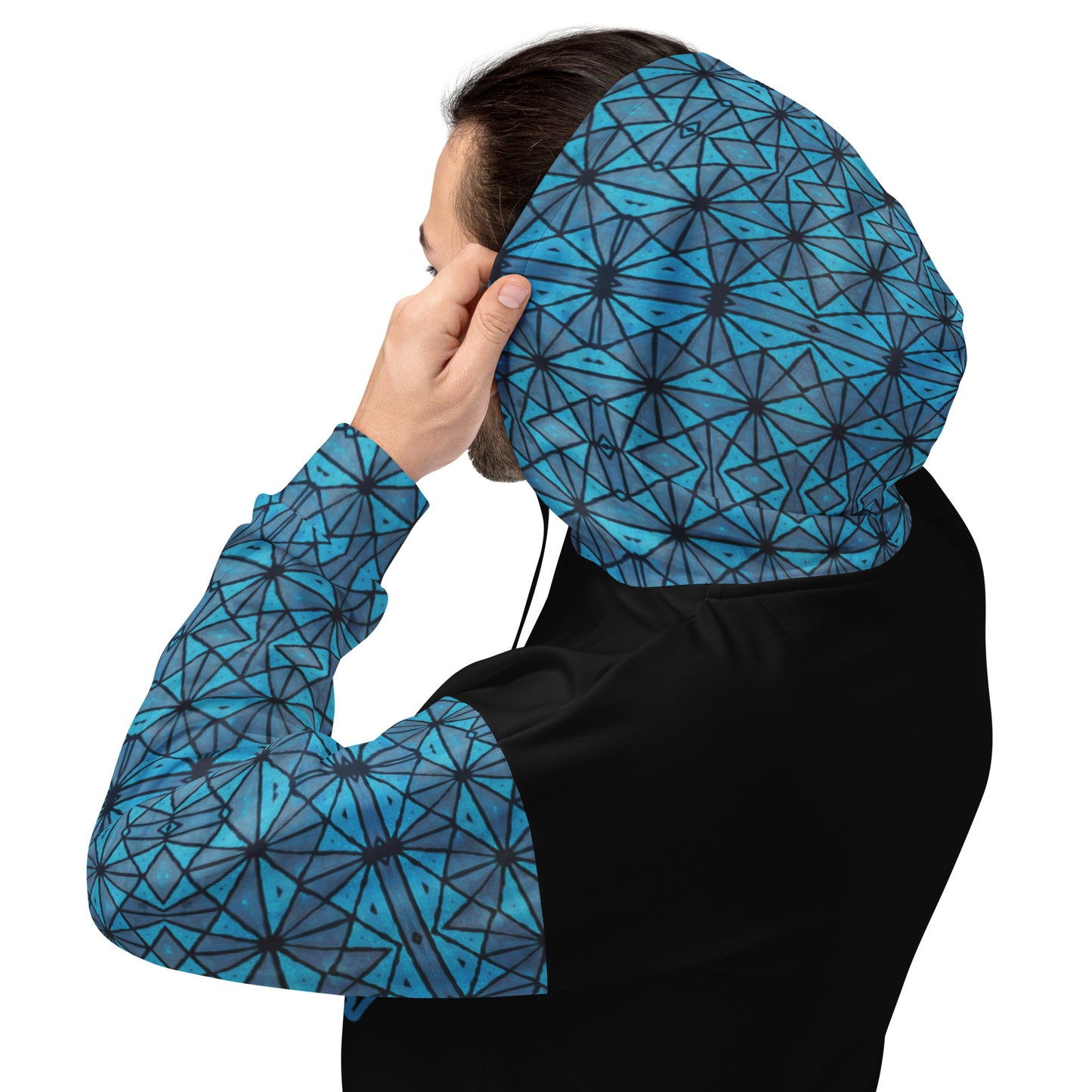 Blue African Print Unisex Hoodie