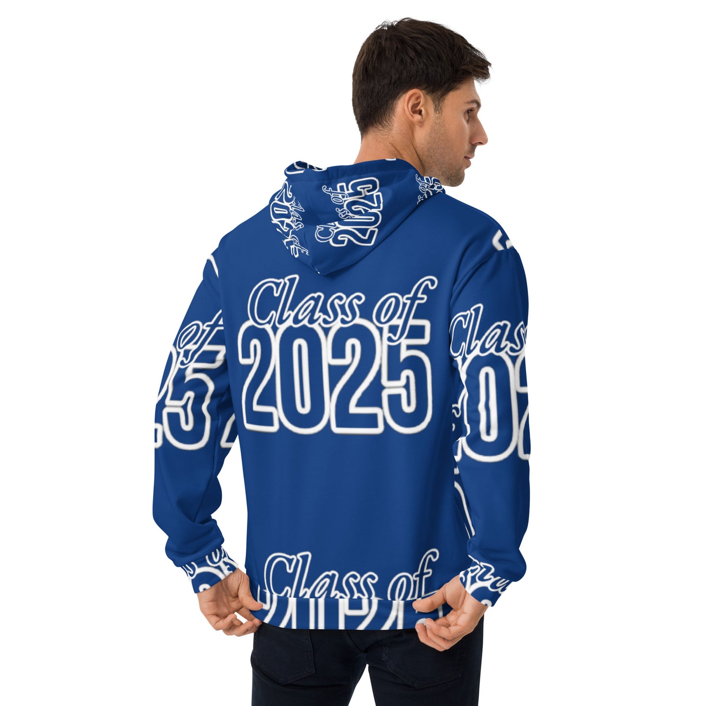 "Class of 2025" Grad Year Hoodie - Dark Cerulean (Blue) - Unisex Sizes XS - 3XL