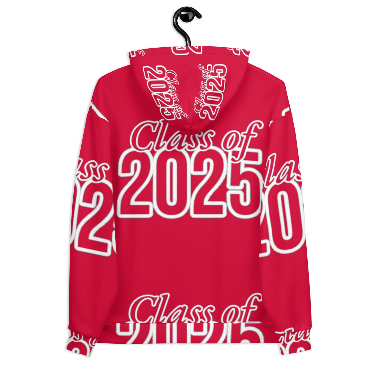 "Class of 2025" Grad Year Hoodie -Crimson - Unisex Sizes XS - 3XL