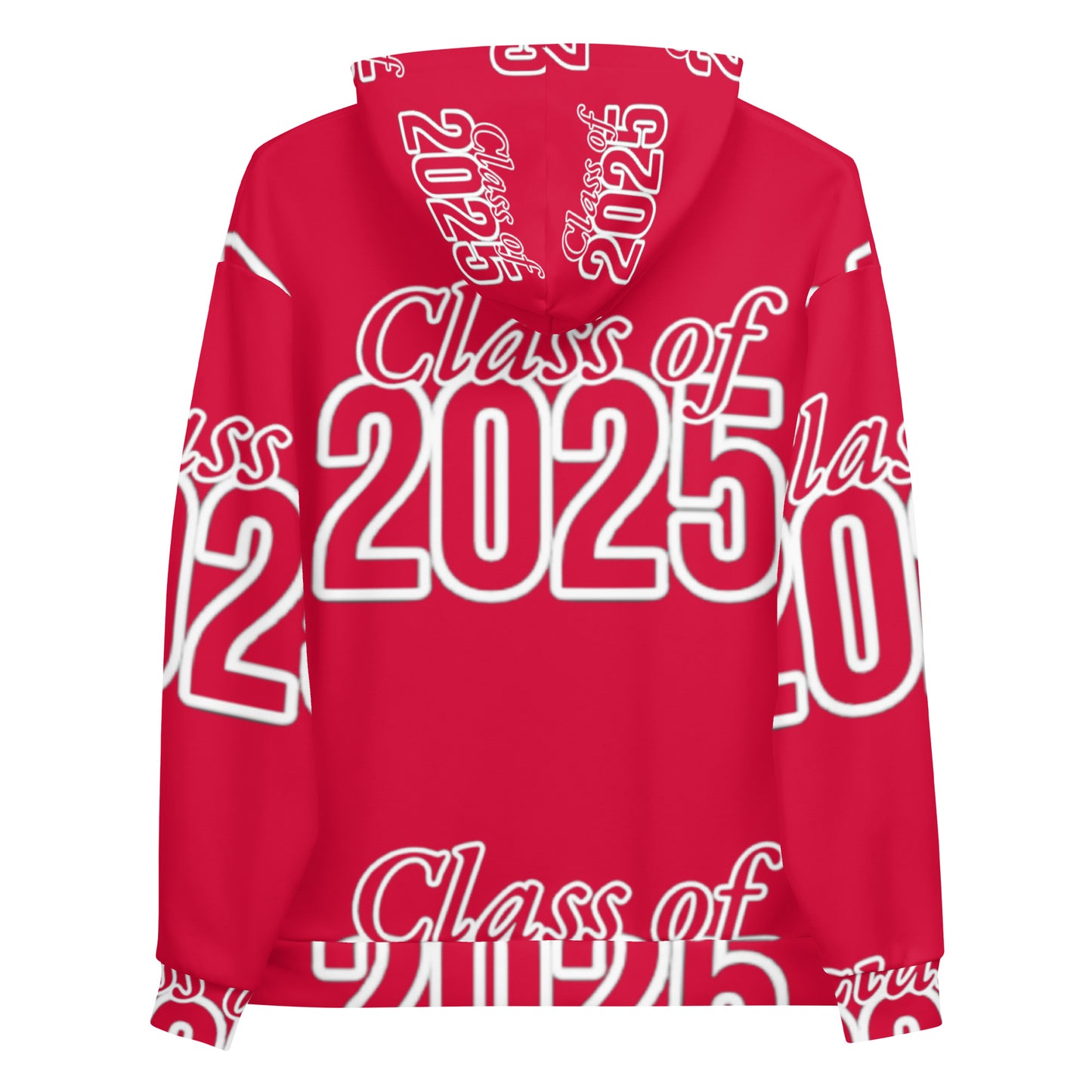 "Class of 2025" Grad Year Hoodie -Crimson - Unisex Sizes XS - 3XL