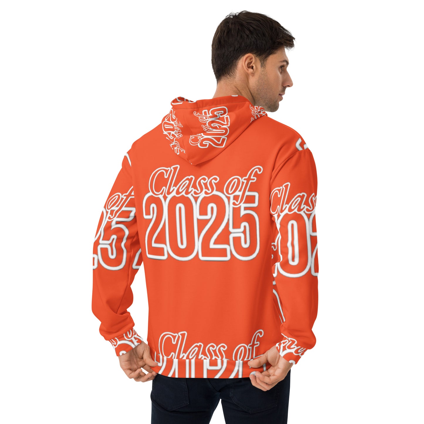 "Class of 2025" Grad Year Hoodie -Outrageous Orange - Unisex Sizes XS - 3XL