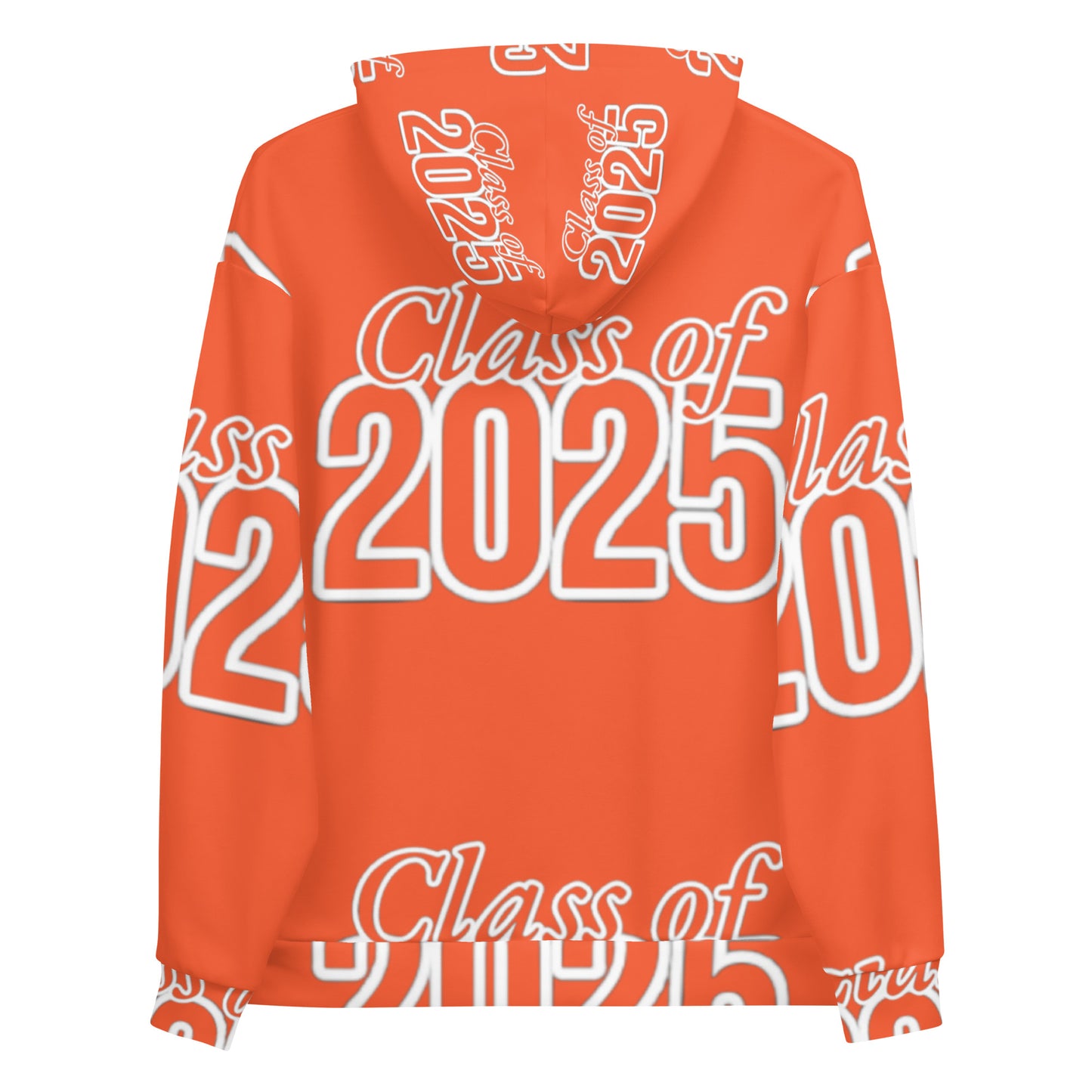 "Class of 2025" Grad Year Hoodie -Outrageous Orange - Unisex Sizes XS - 3XL