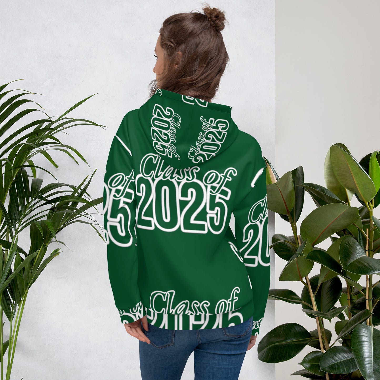 "Class of 2025" Grad Year Hoodie -Forest Green - Unisex Sizes XS - 3XL