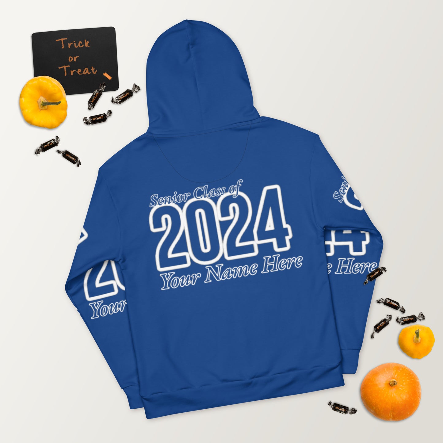 🎓Senior Class of 2024- Personalized 🎓 Unisex Hoodie - Dark Cerulean Blue Size XS-3XL 🎓