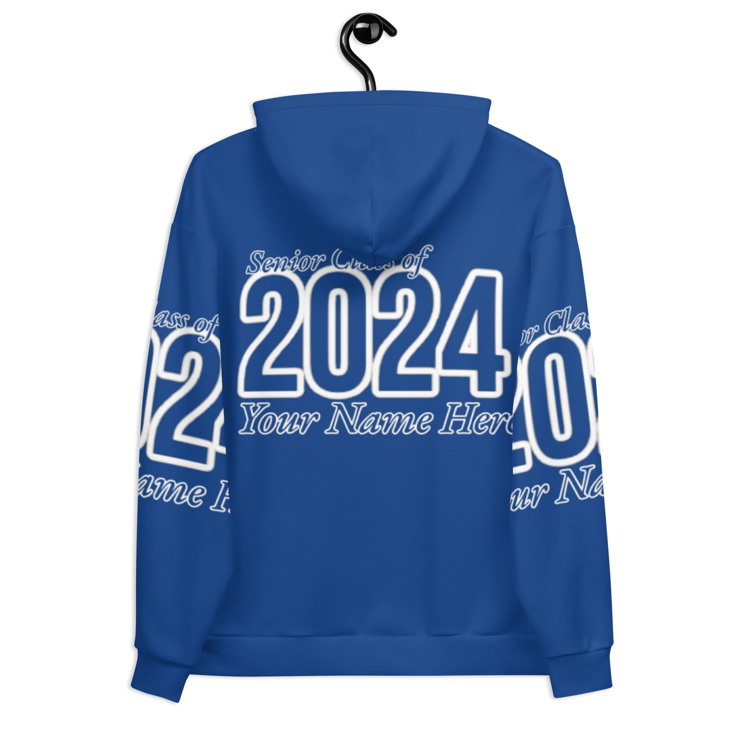 🎓Senior Class of 2024- Personalized 🎓 Unisex Hoodie - Dark Cerulean Blue Size XS-3XL 🎓