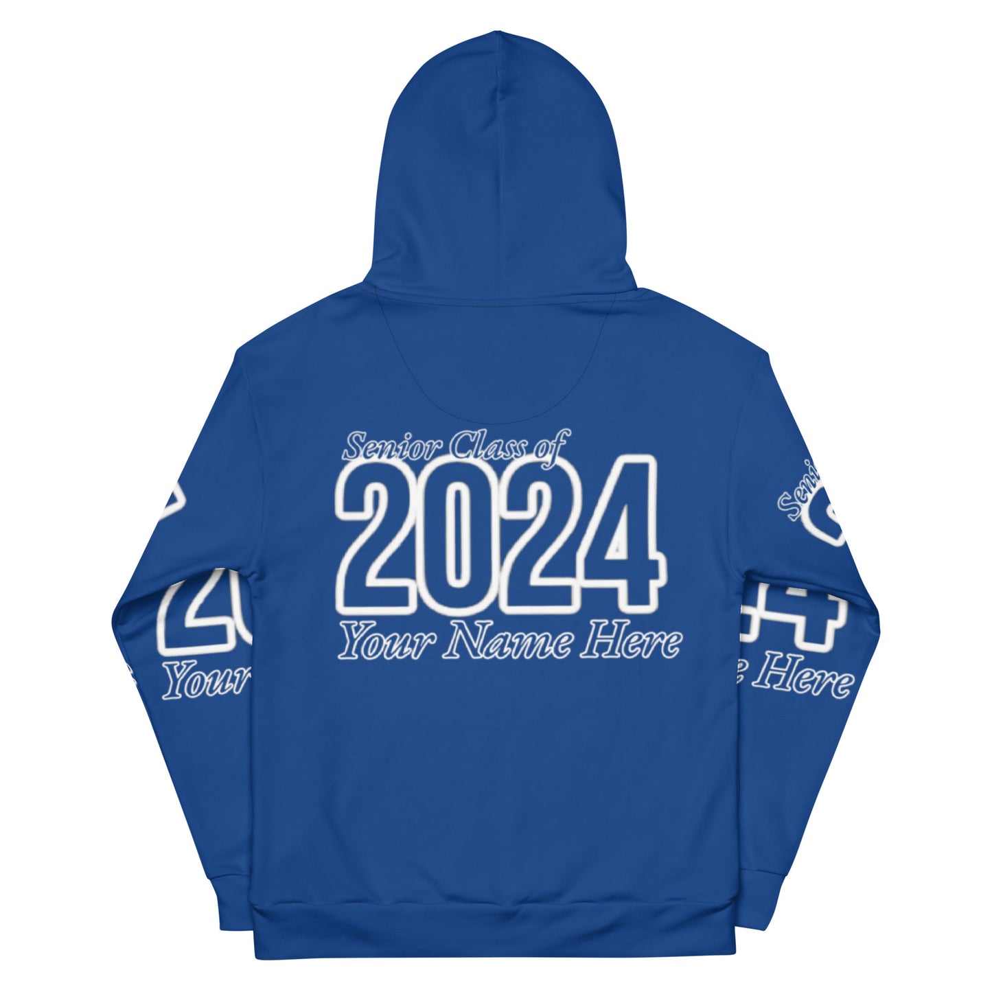 🎓Senior Class of 2024- Personalized 🎓 Unisex Hoodie - Dark Cerulean Blue Size XS-3XL 🎓