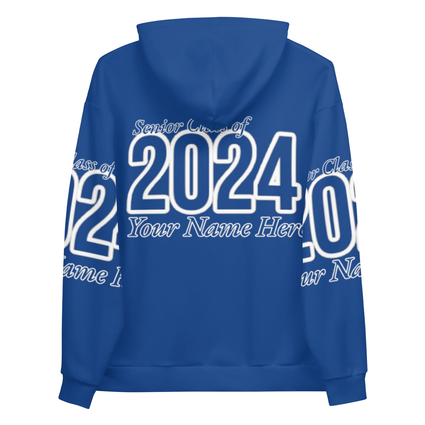 🎓Senior Class of 2024- Personalized 🎓 Unisex Hoodie - Dark Cerulean Blue Size XS-3XL 🎓