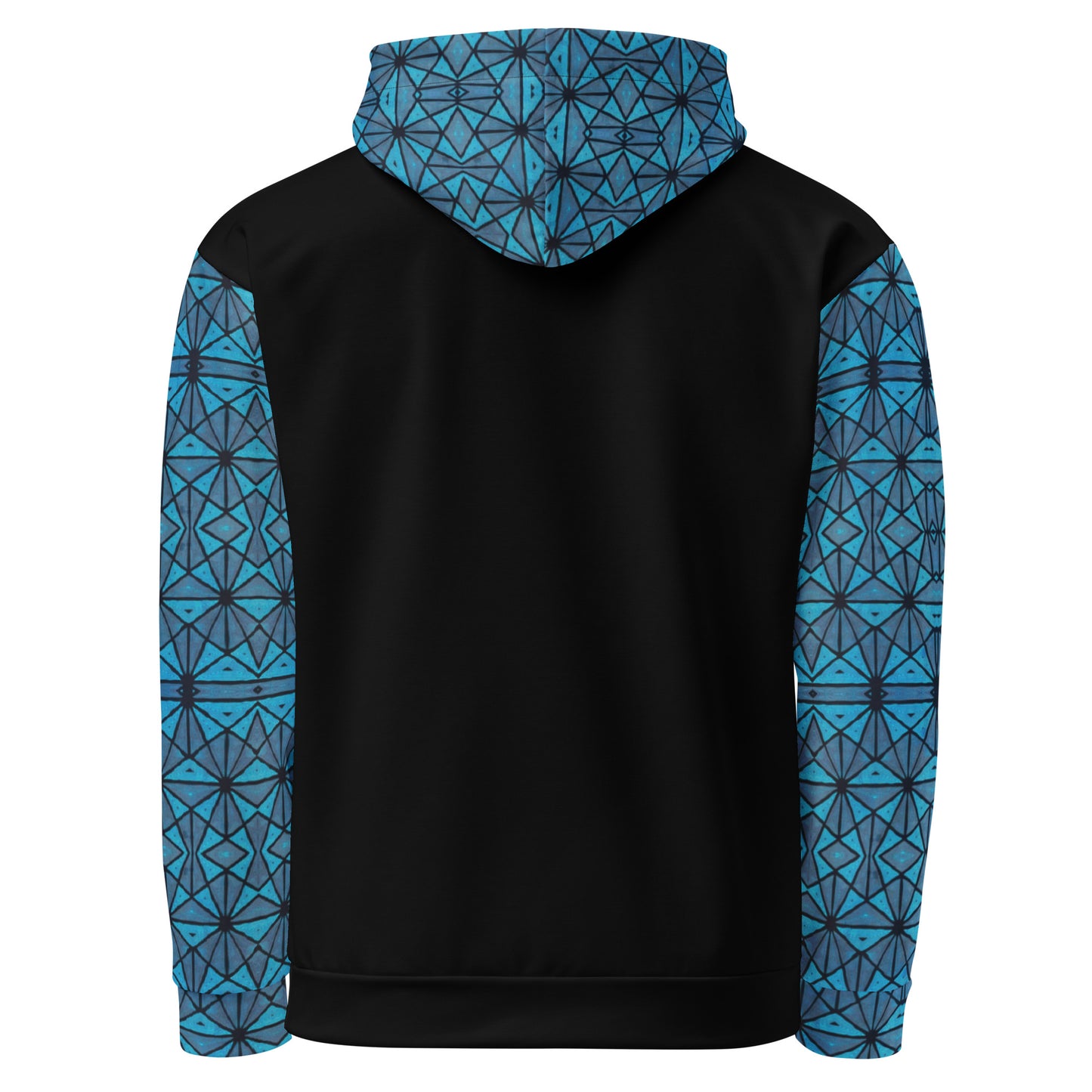 Blue African Print Unisex Hoodie