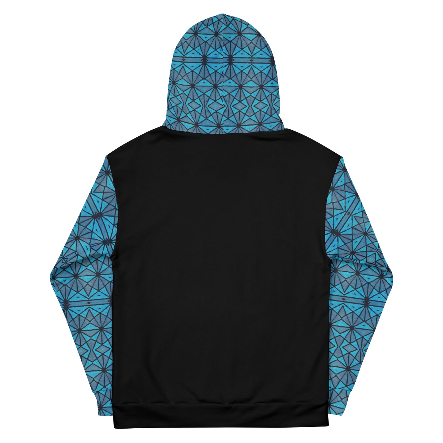 Blue African Print Unisex Hoodie