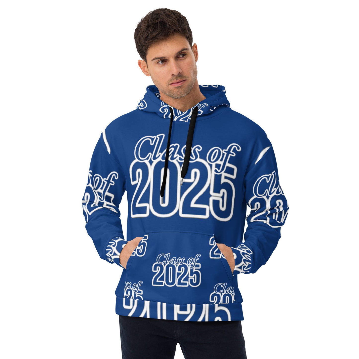 "Class of 2025" Grad Year Hoodie - Dark Cerulean (Blue) - Unisex Sizes XS - 3XL