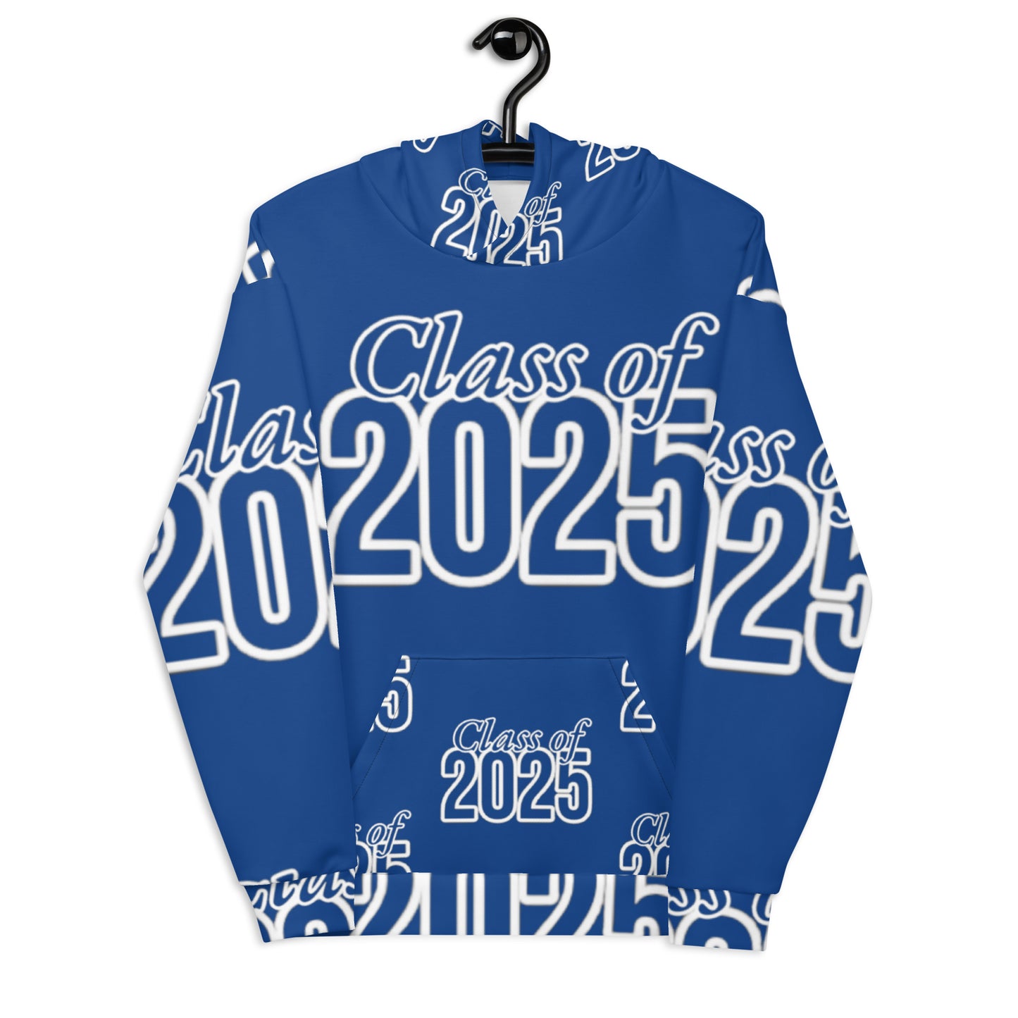 "Class of 2025" Grad Year Hoodie - Dark Cerulean (Blue) - Unisex Sizes XS - 3XL