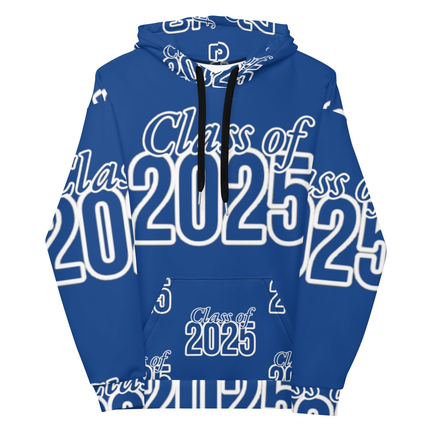 "Class of 2025" Grad Year Hoodie - Dark Cerulean (Blue) - Unisex Sizes XS - 3XL