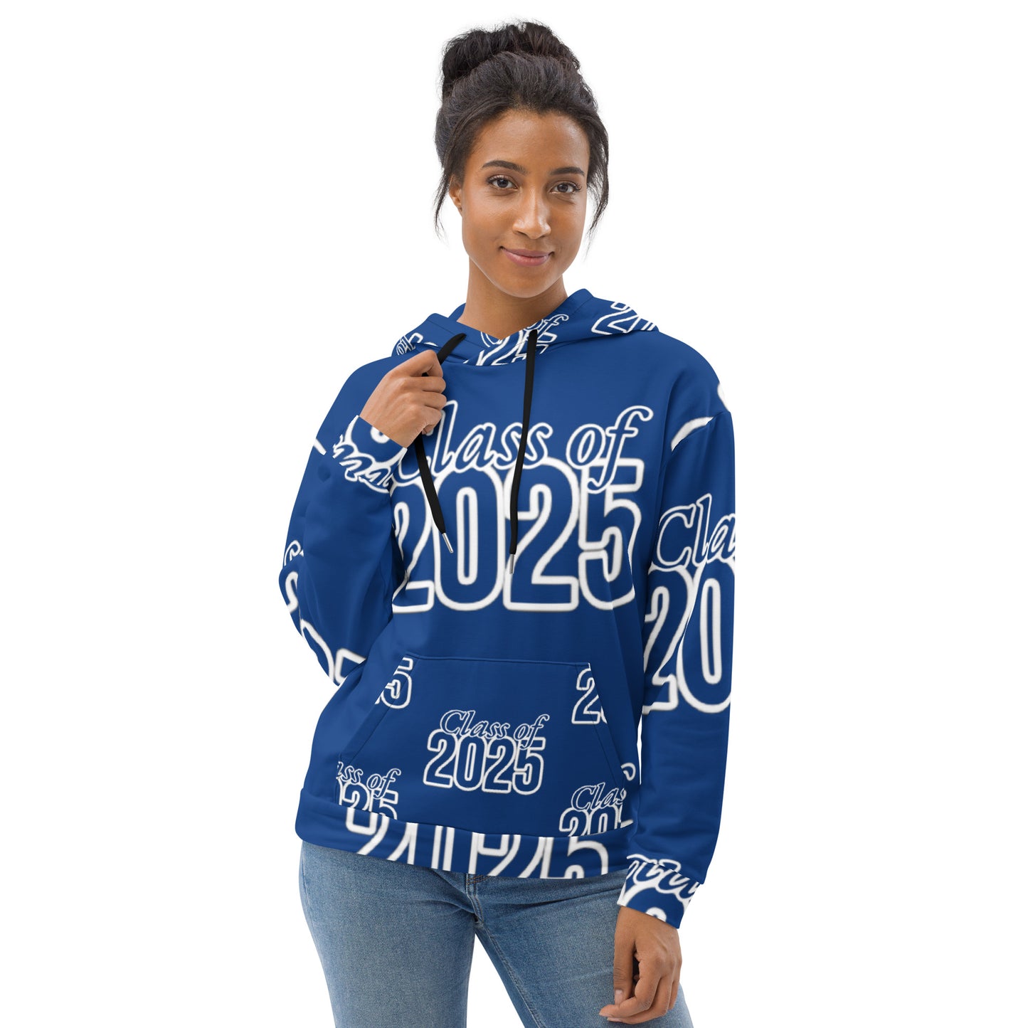 "Class of 2025" Grad Year Hoodie - Dark Cerulean (Blue) - Unisex Sizes XS - 3XL