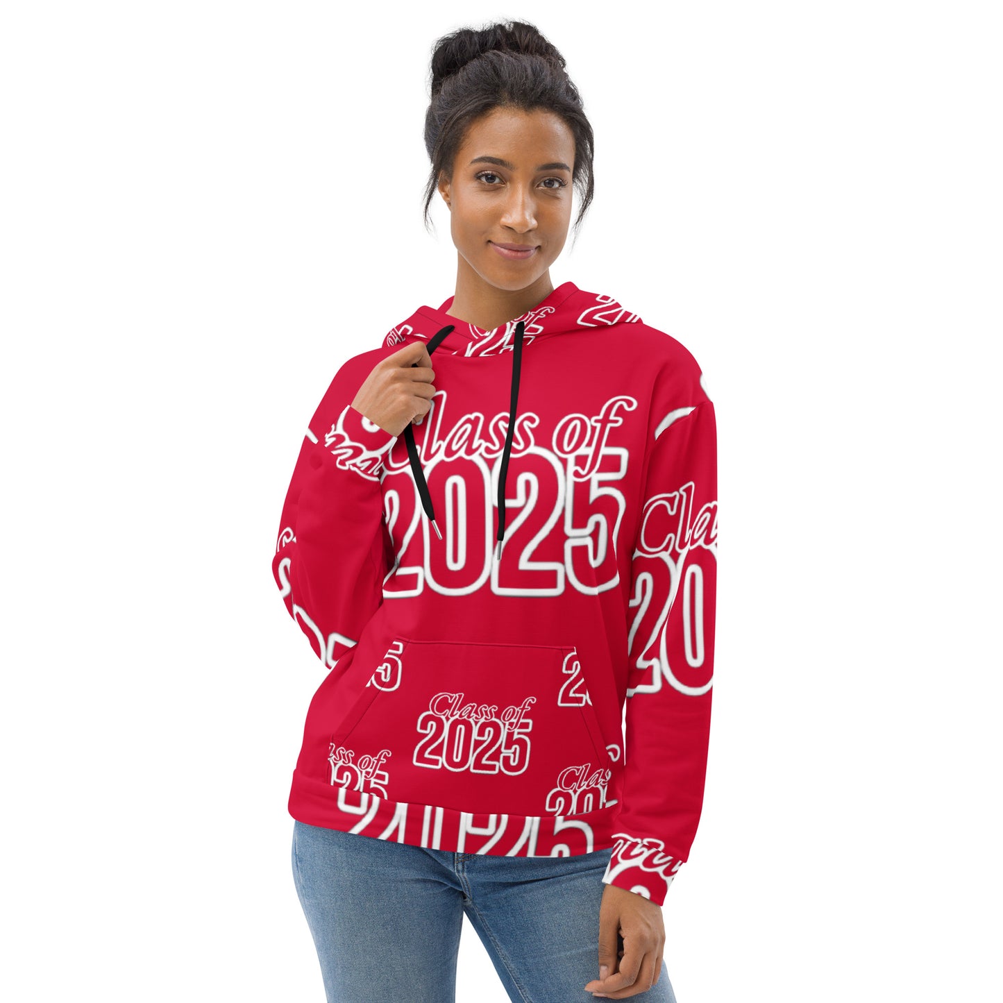 "Class of 2025" Grad Year Hoodie -Crimson - Unisex Sizes XS - 3XL