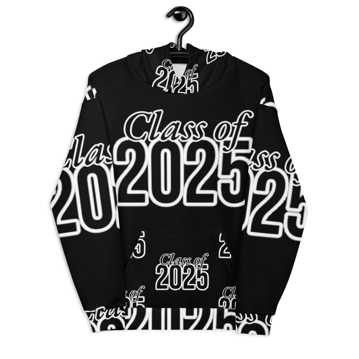 "Class of 2025" Grad Year Hoodie - Black - Unisex Sizes XS - 3XL