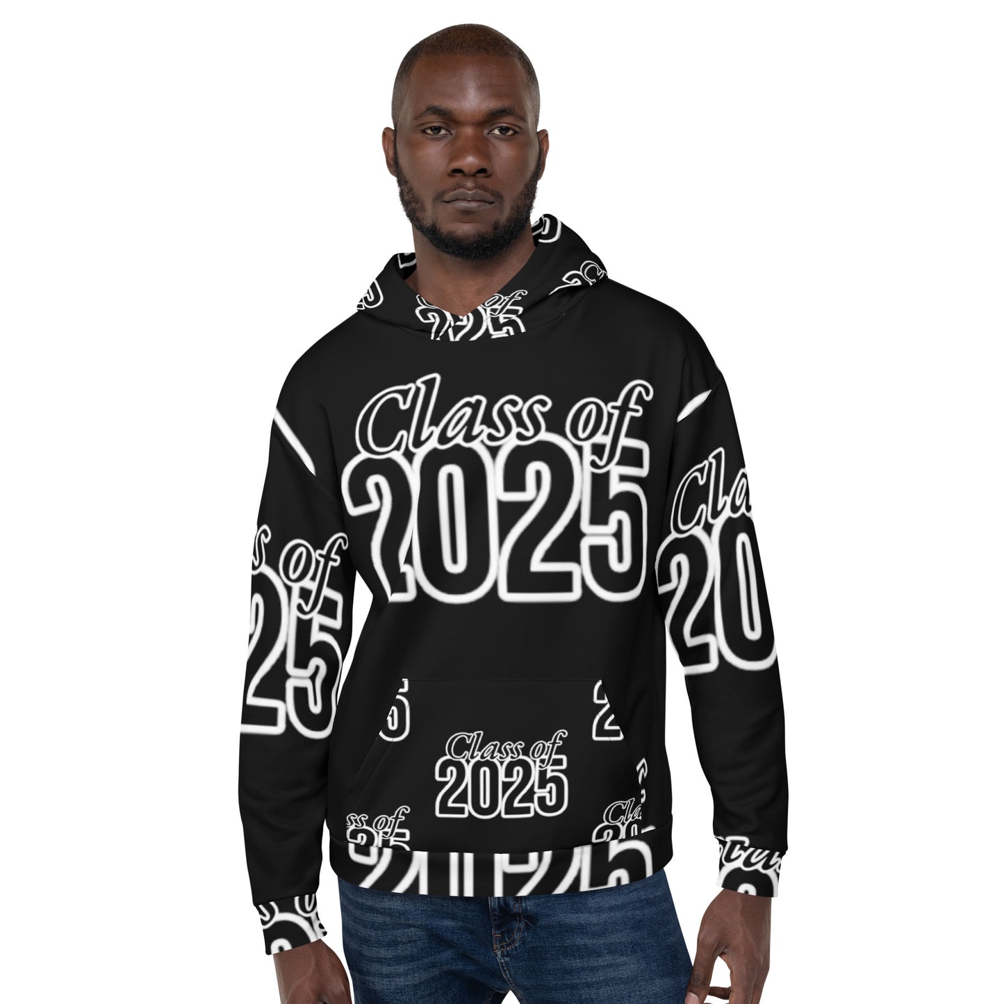 "Class of 2025" Grad Year Hoodie - Black - Unisex Sizes XS - 3XL