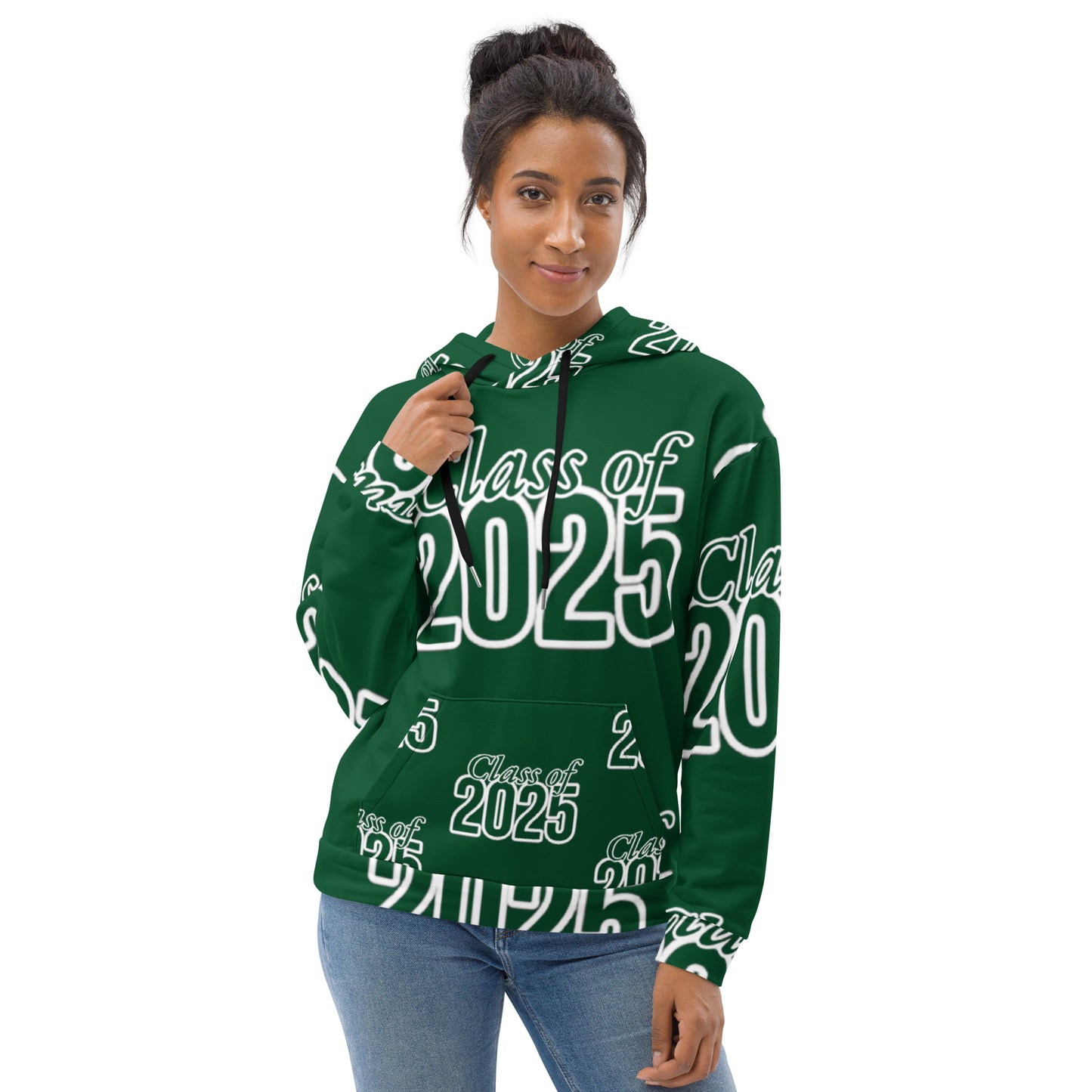 "Class of 2025" Grad Year Hoodie -Forest Green - Unisex Sizes XS - 3XL