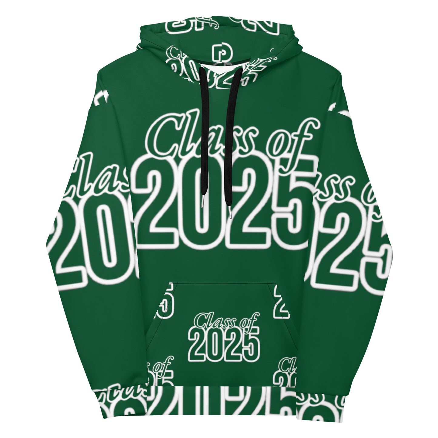 "Class of 2025" Grad Year Hoodie -Forest Green - Unisex Sizes XS - 3XL