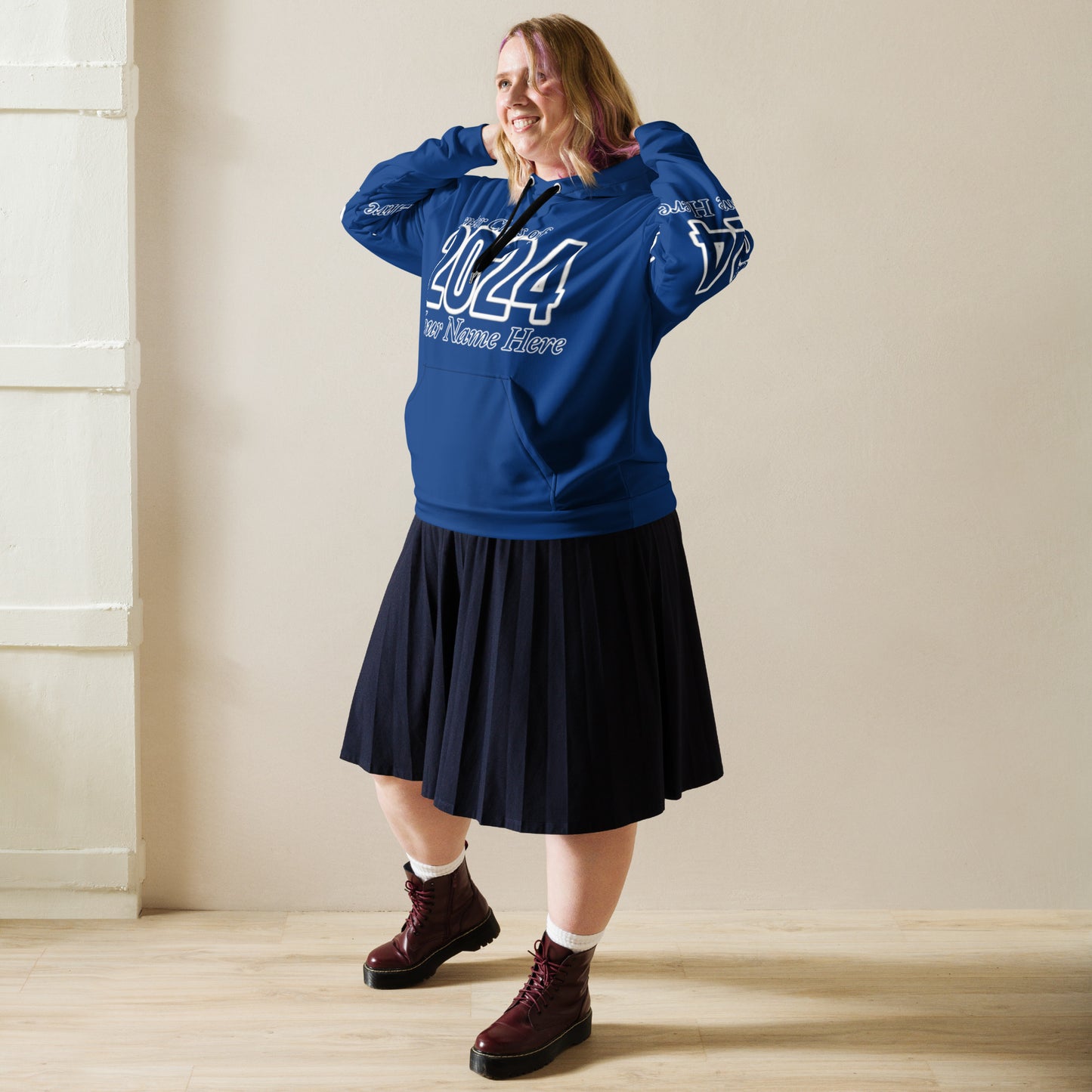 🎓Senior Class of 2024- Personalized 🎓 Unisex Hoodie - Dark Cerulean Blue Size XS-3XL 🎓