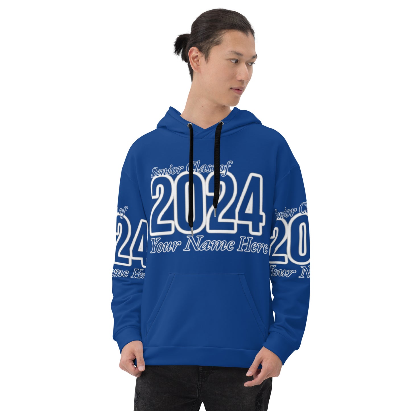 🎓Senior Class of 2024- Personalized 🎓 Unisex Hoodie - Dark Cerulean Blue Size XS-3XL 🎓