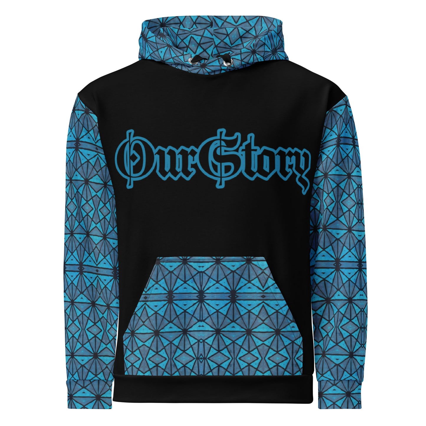 Blue African Print Unisex Hoodie