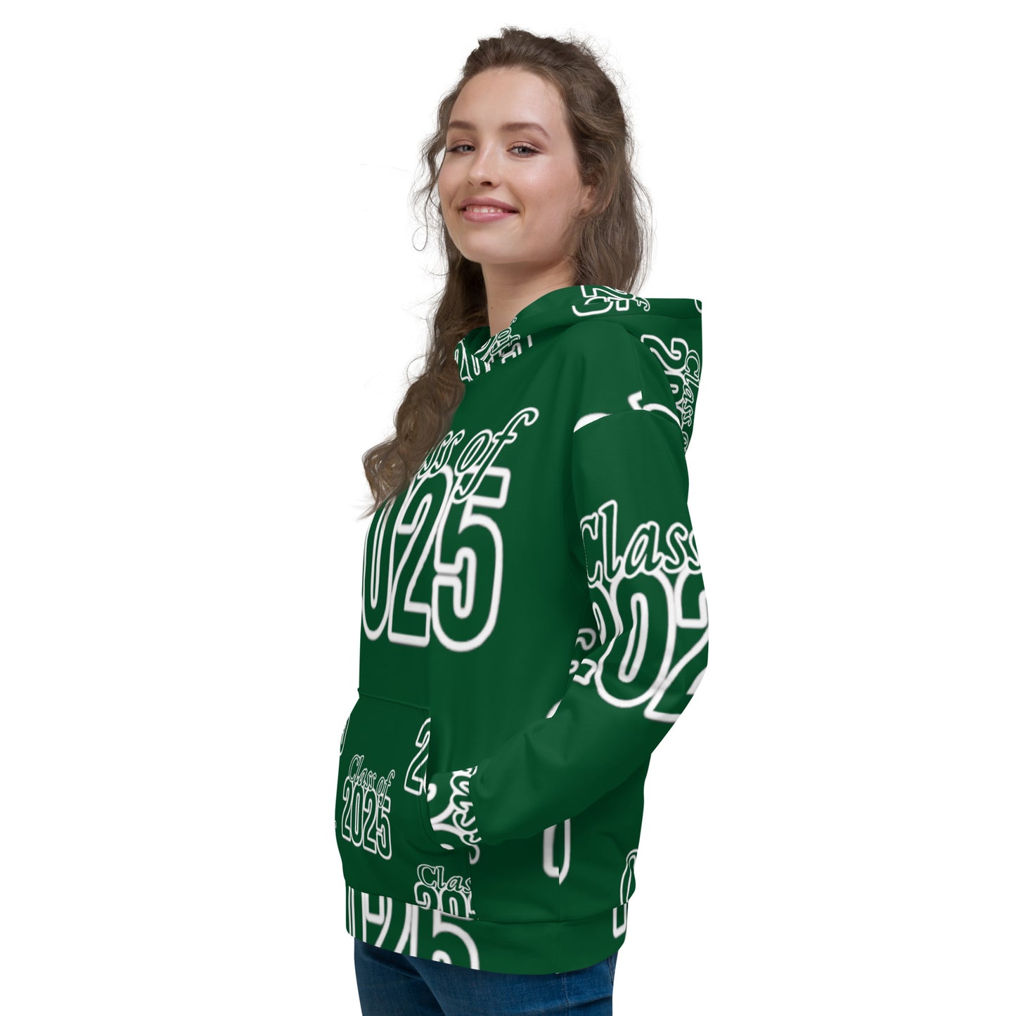 "Class of 2025" Grad Year Hoodie -Forest Green - Unisex Sizes XS - 3XL