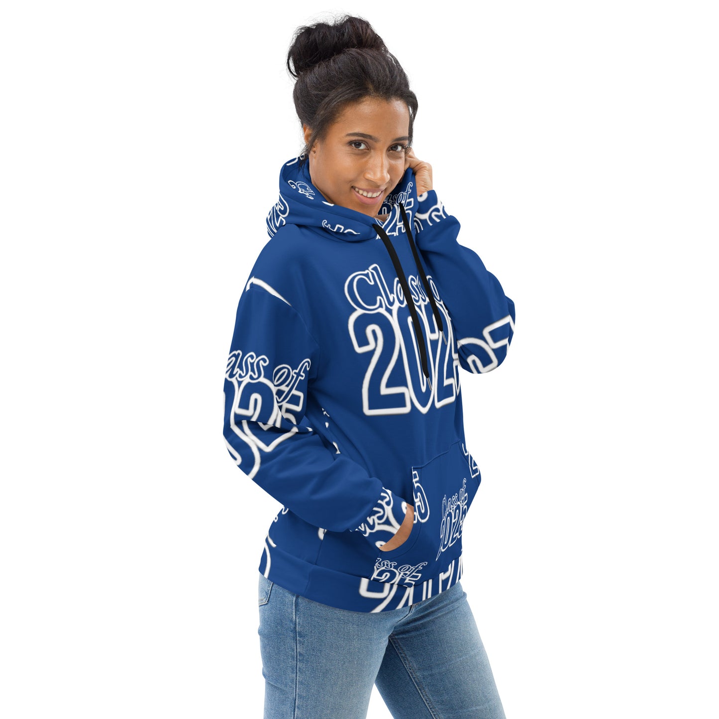 "Class of 2025" Grad Year Hoodie - Dark Cerulean (Blue) - Unisex Sizes XS - 3XL