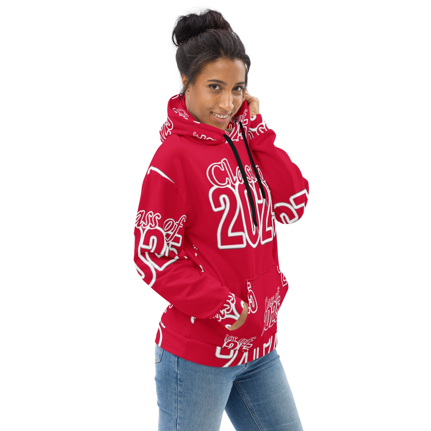 "Class of 2025" Grad Year Hoodie -Crimson - Unisex Sizes XS - 3XL