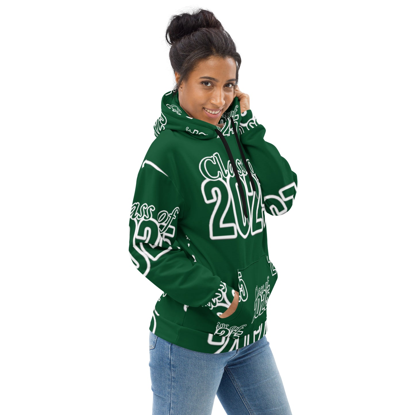 "Class of 2025" Grad Year Hoodie -Forest Green - Unisex Sizes XS - 3XL