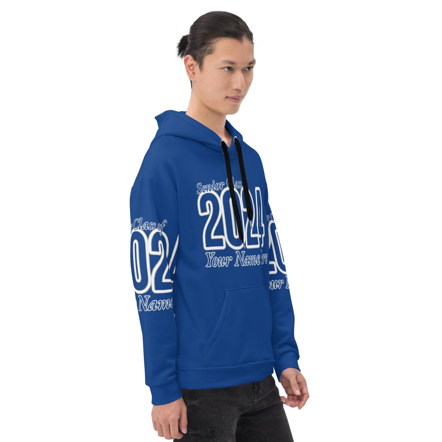 🎓Senior Class of 2024- Personalized 🎓 Unisex Hoodie - Dark Cerulean Blue Size XS-3XL 🎓