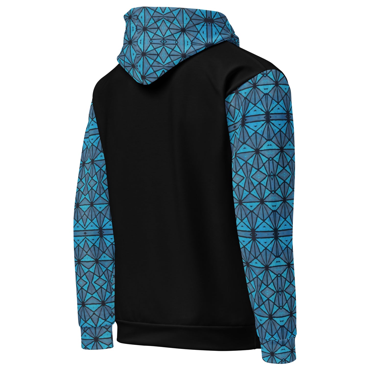 Blue African Print Unisex Hoodie