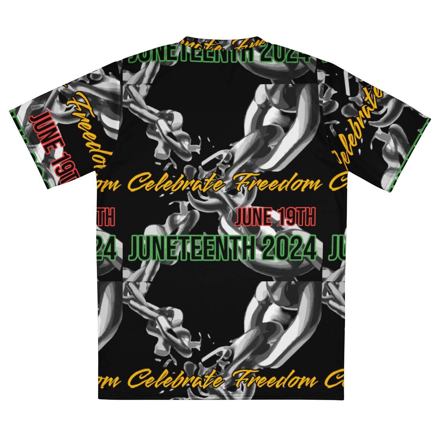 Juneteenth 2024 Chains Celebrate Freedom, Recycled unisex sports jersey