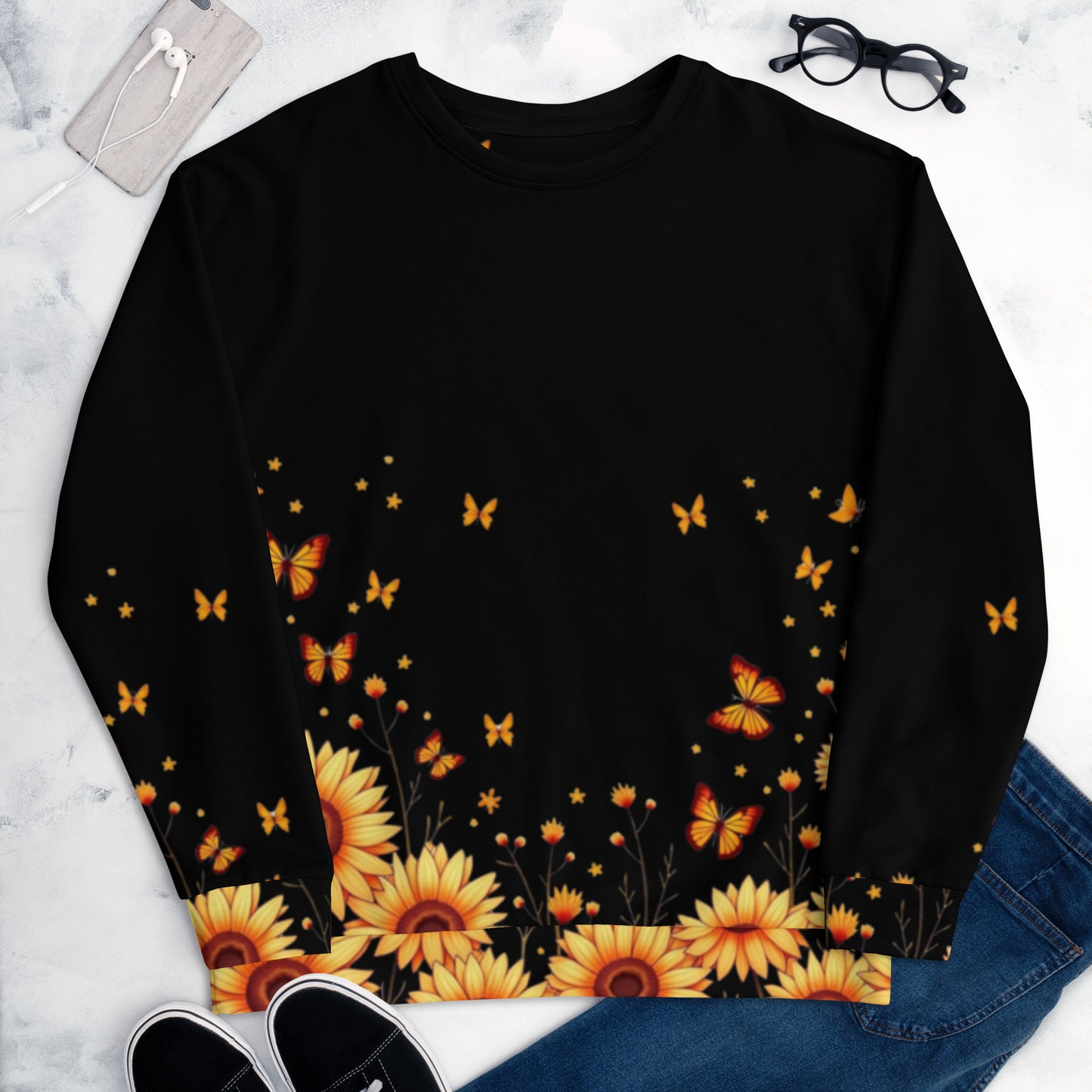 Sunflowers & Butterflies Unisex Sweatshirt