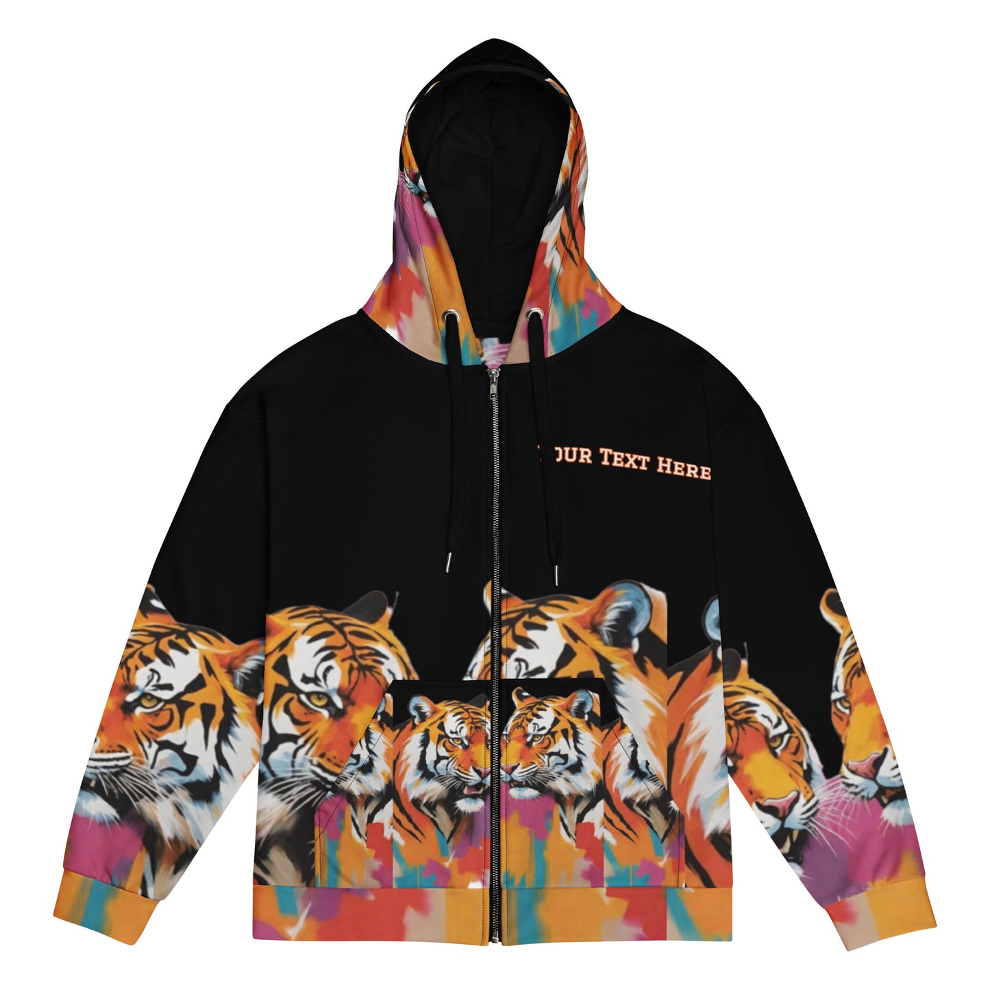 School Spirit Tiger Unisex zip hoodie