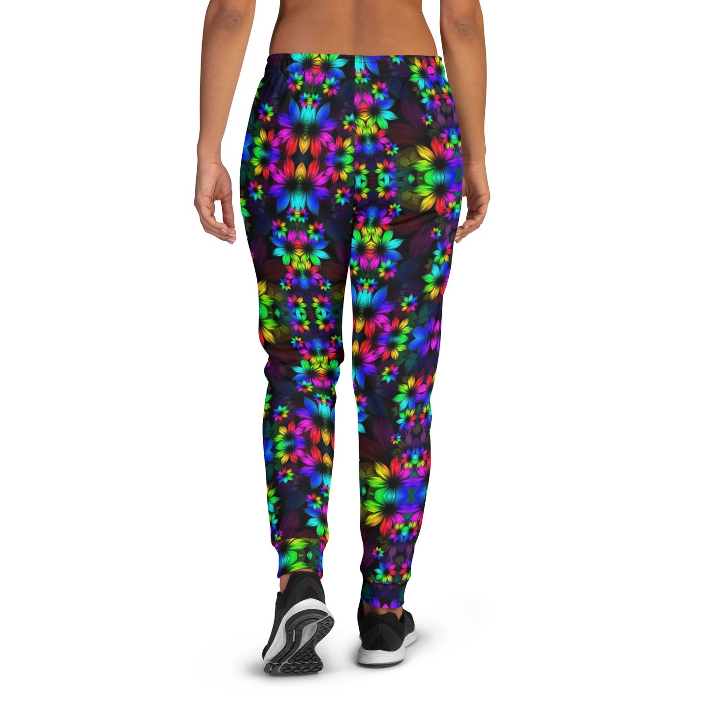 Floral Glow Graphic Print  Women's Joggers