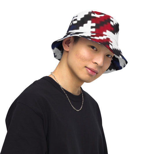 Houndstooth Reversible bucket hat