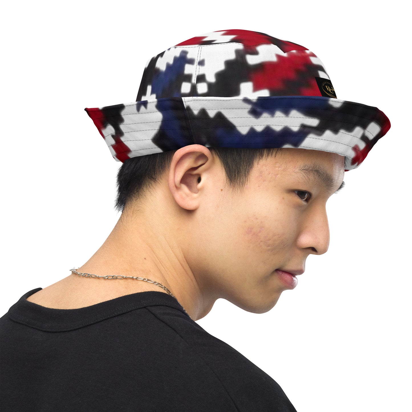 Houndstooth Reversible bucket hat